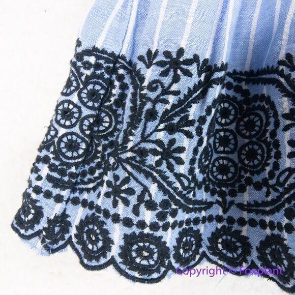 New! Anthropologie Maeve Smocked Linen Mini Skirt, size XL - Picture 8 of 14